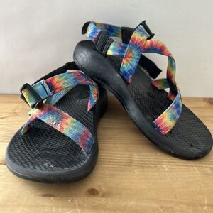 Chacos Sandals Colorful Tie Dye Strappy Outdoor / Water Shoes Girls Youth Sz 4